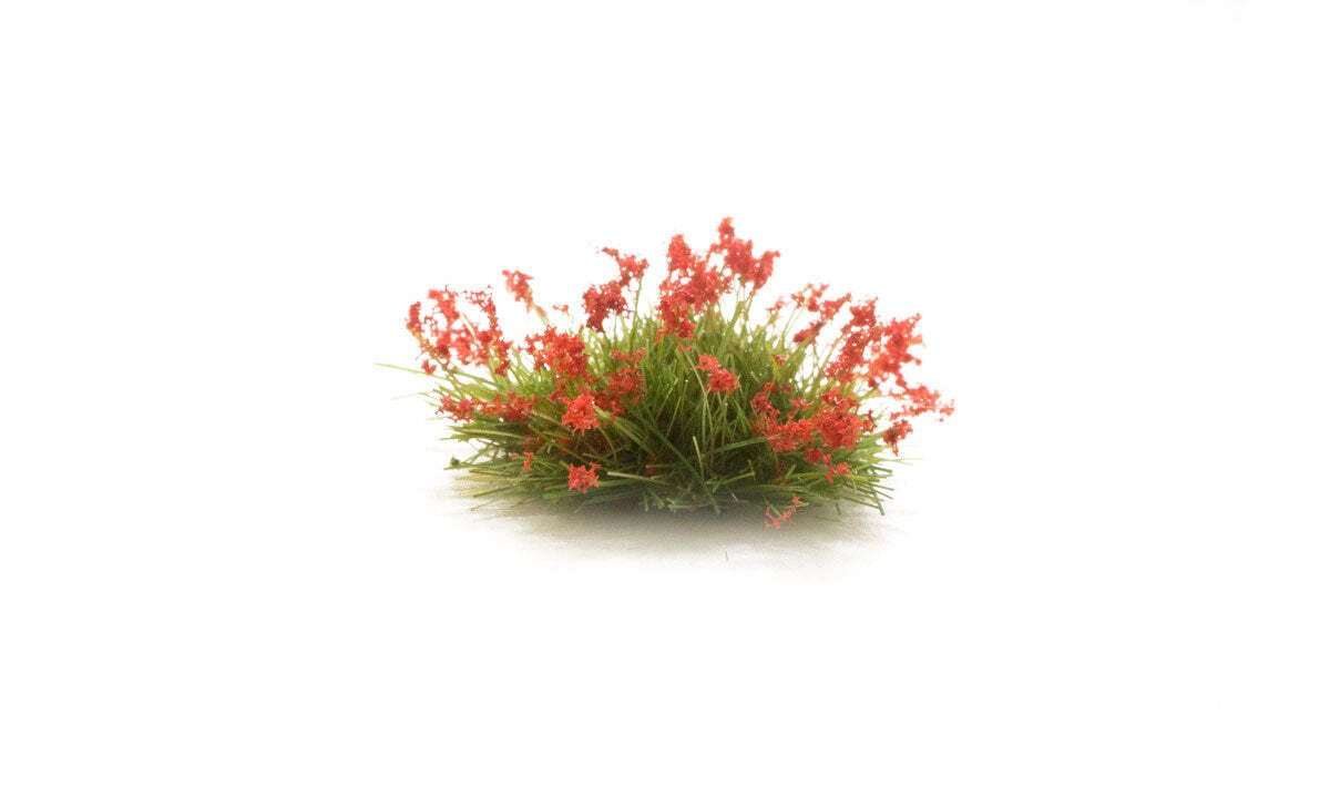 All Game Terrain - Peel 'n' Plant Tufts - Red Flowers - The Merri Artist - merriartist.com