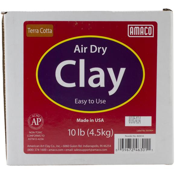 Amaco Air Dry Modeling Clay - Terra - Cotta, 10 lbs. - The Merri Artist - merriartist.com