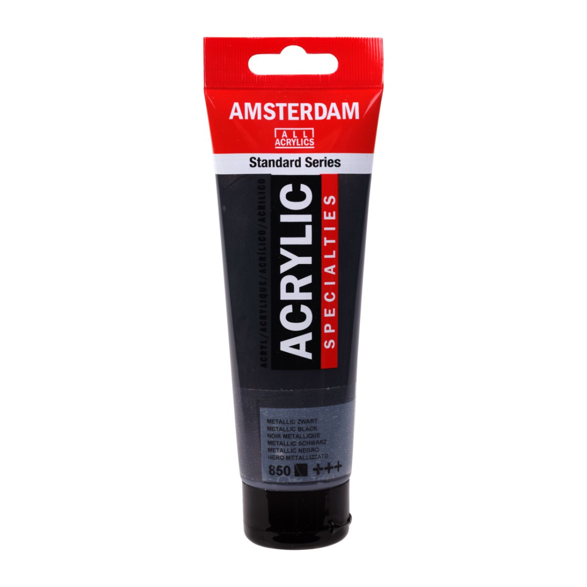 Amsterdam Standard Acrylic Paint 120ml Metallic Black - The Merri Artist - merriartist.com