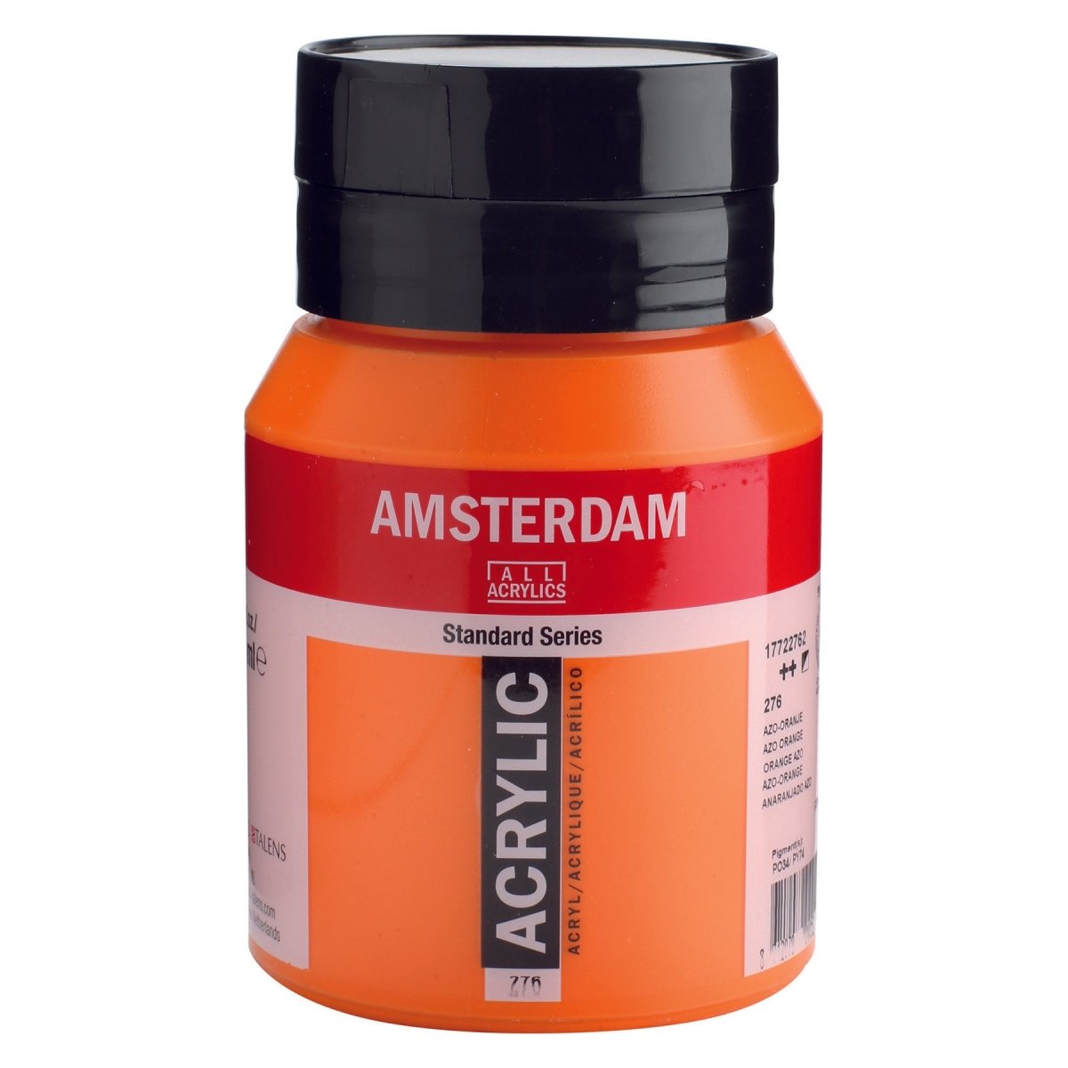 Amsterdam Standard Acrylic Paint 500ml Jar - Azo Orange - The Merri Artist - merriartist.com