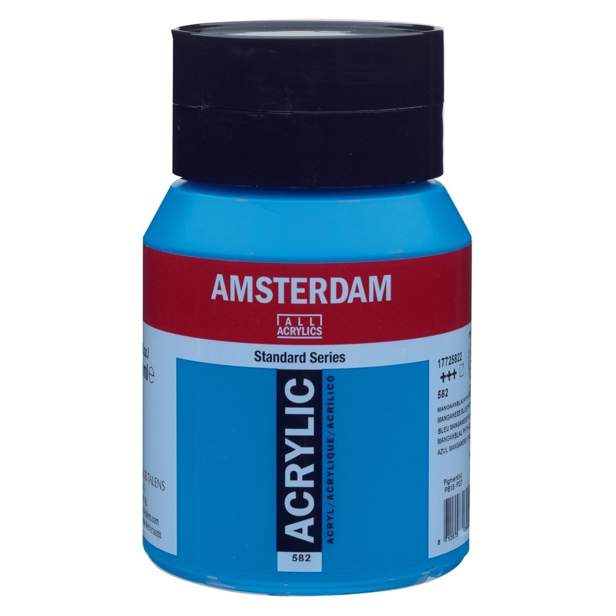 Amsterdam Standard Acrylic Paint 500ml Jar - Manganese Blue - The Merri Artist - merriartist.com