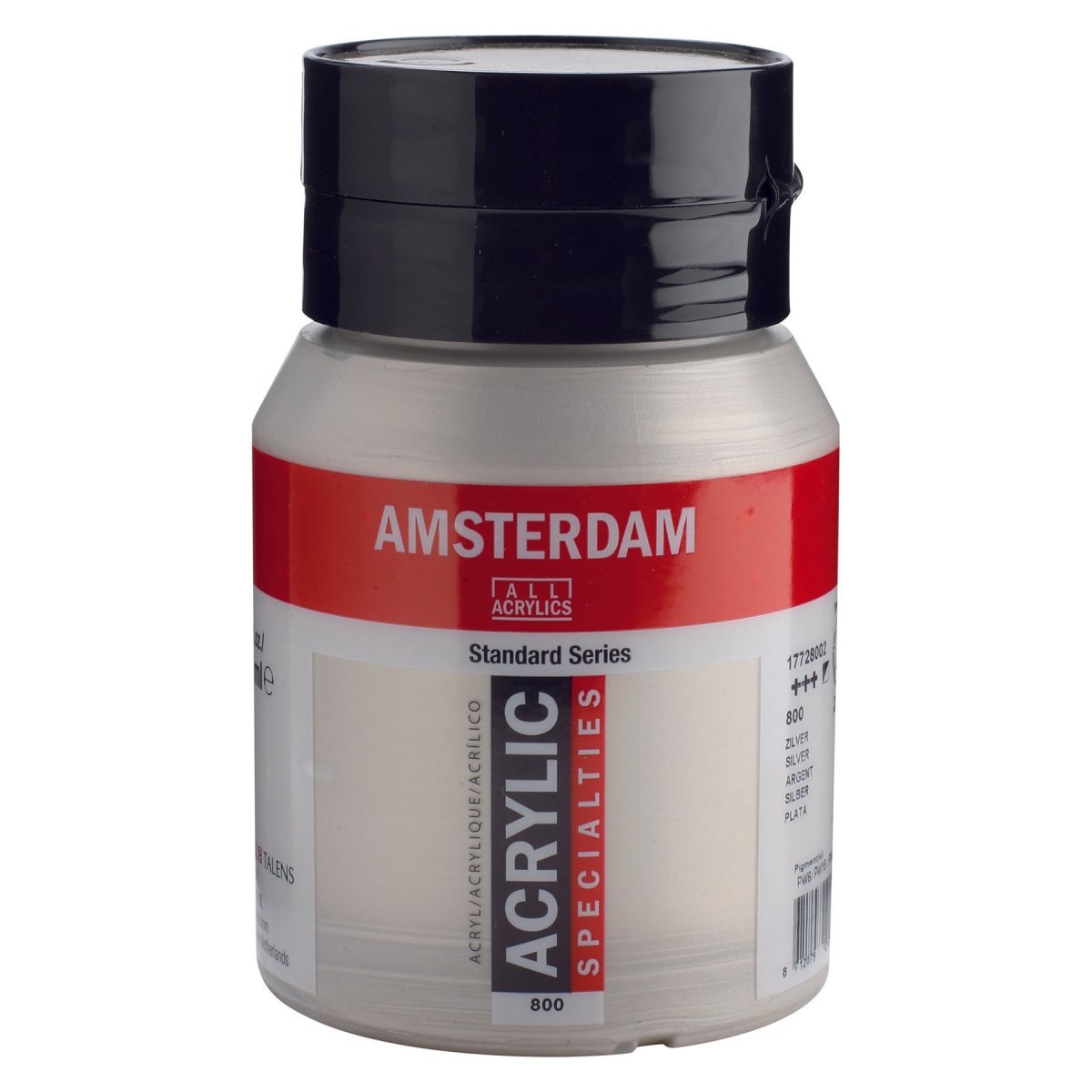 Amsterdam Standard Acrylic Paint 500ml Jar - Metallic Silver - The Merri Artist - merriartist.com