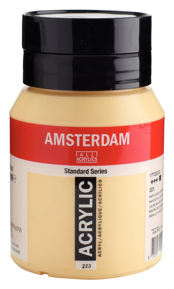 Amsterdam Standard Acrylic Paint 500ml Jar - Naples Yellow Deep - The Merri Artist - merriartist.com