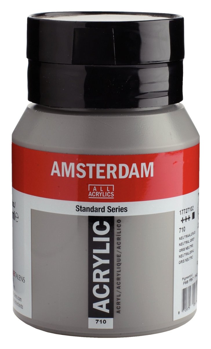Amsterdam Standard Acrylic Paint 500ml Jar - Neutral Grey - The Merri Artist - merriartist.com