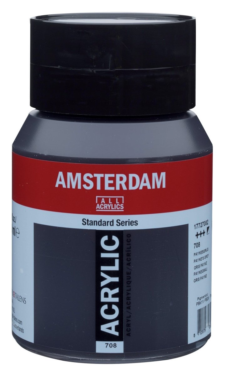 Amsterdam Standard Acrylic Paint 500ml Jar - Paynes Grey - The Merri Artist - merriartist.com
