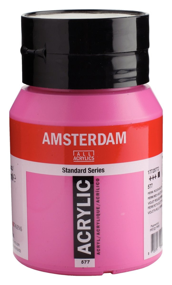 Amsterdam Standard Acrylic Paint 500ml Jar - Permanent Red Violet Light - The Merri Artist - merriartist.com