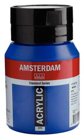 Amsterdam Standard Acrylic Paint 500ml Jar - Phthalo Blue - The Merri Artist - merriartist.com