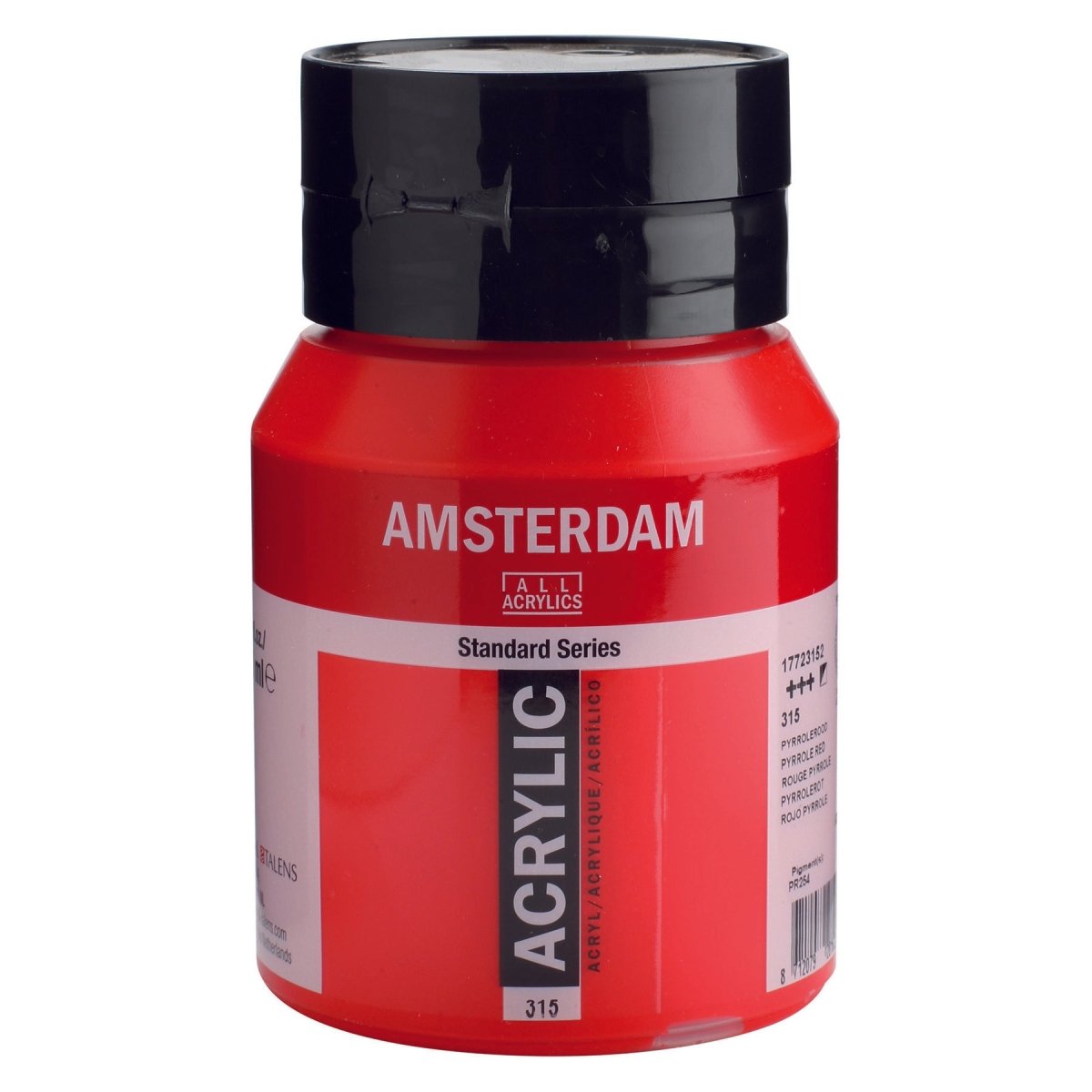 Amsterdam Standard Acrylic Paint 500ml Jar - Pyrrole Red - The Merri Artist - merriartist.com