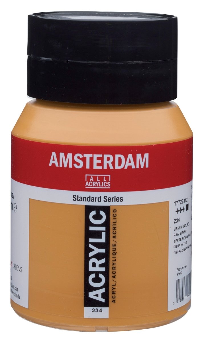 Amsterdam Standard Acrylic Paint 500ml Jar - Raw Sienna - The Merri Artist - merriartist.com