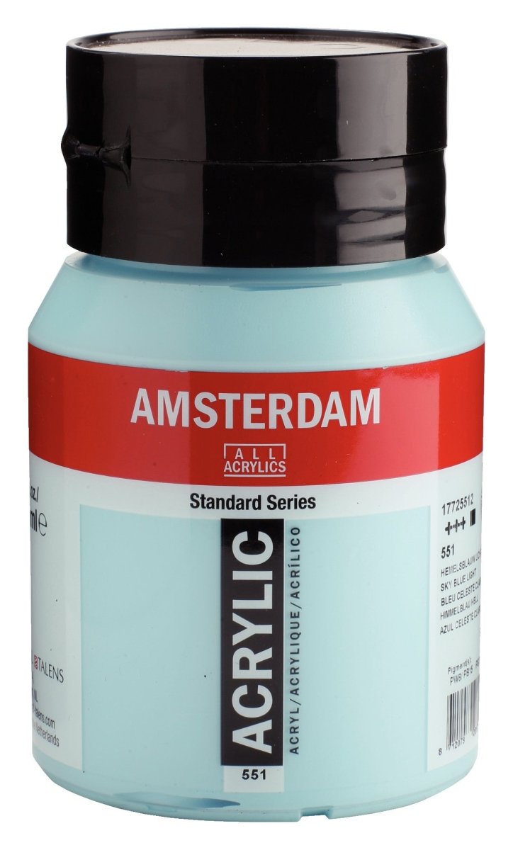 Amsterdam Standard Acrylic Paint 500ml Jar - Sky Blue Light - The Merri Artist - merriartist.com