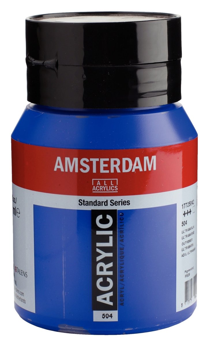 Amsterdam Standard Acrylic Paint 500ml Jar - Ultramarine Blue - The Merri Artist - merriartist.com