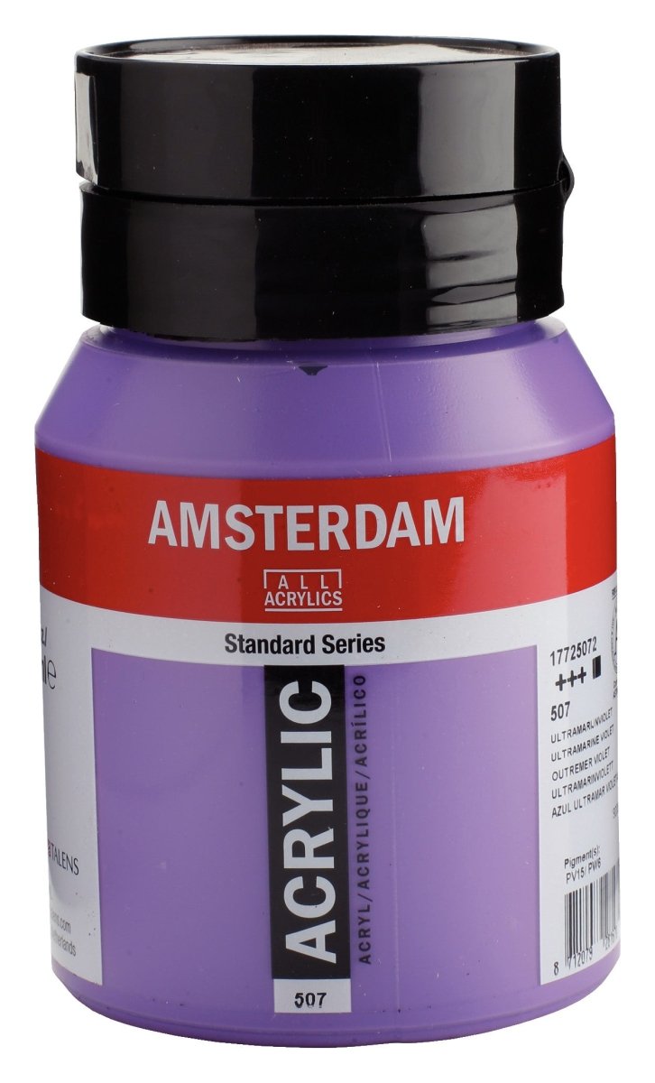 Amsterdam Standard Acrylic Paint 500ml Jar - Ultramarine Violet - The Merri Artist - merriartist.com