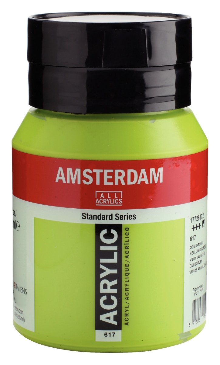 Amsterdam Standard Acrylic Paint 500ml Jar - Yellowish Green - The Merri Artist - merriartist.com