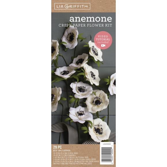 Anemones - Lia Griffith Flower Crepe Kit - The Merri Artist - merriartist.com