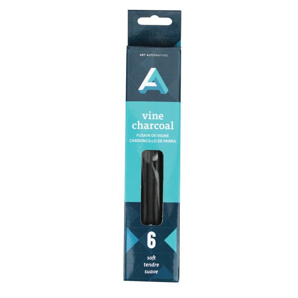 Art Alternatives Vine Charcoal, Soft - Box of 6 Sticks - The Merri Artist - merriartist.com