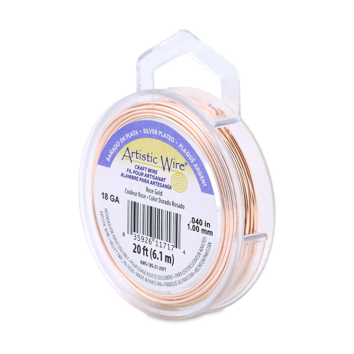 Artistic Wire 18 Gauge Soft Copper Wire - Rose Gold Color - 20 feet - The Merri Artist - merriartist.com