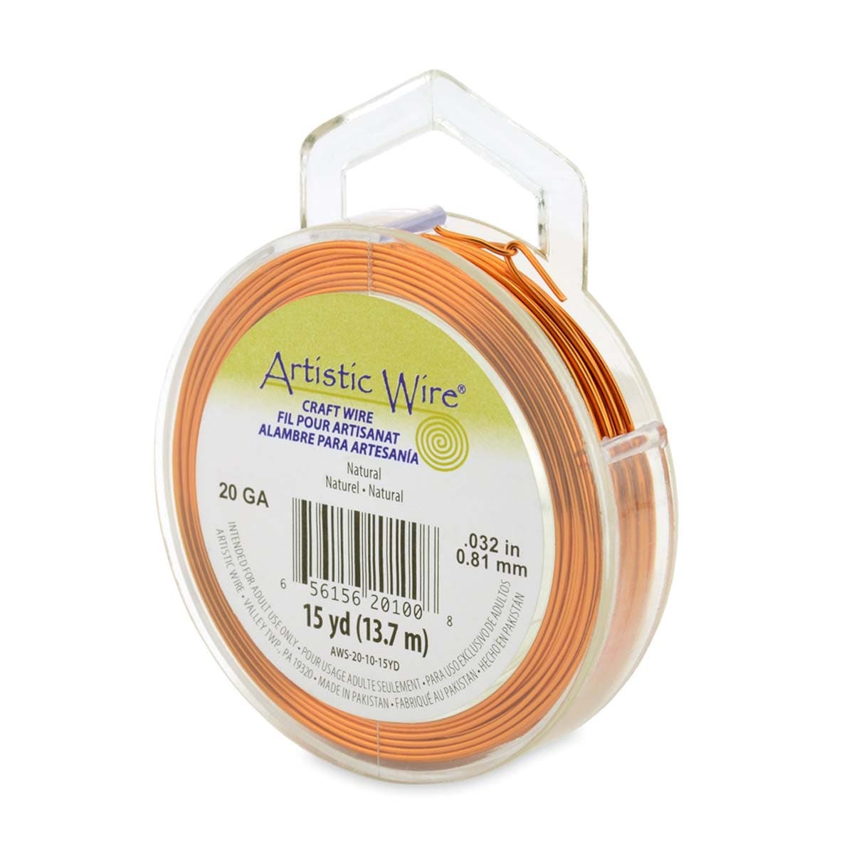 Artistic Wire 20 gauge wire - Natural Copper - 15 Yards - The Merri Artist - merriartist.com