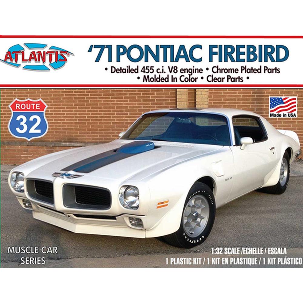 Atlantis 1/32 scale 1971 Pontiac Firebird Route 32 Plastic Scale Model - The Merri Artist - merriartist.com