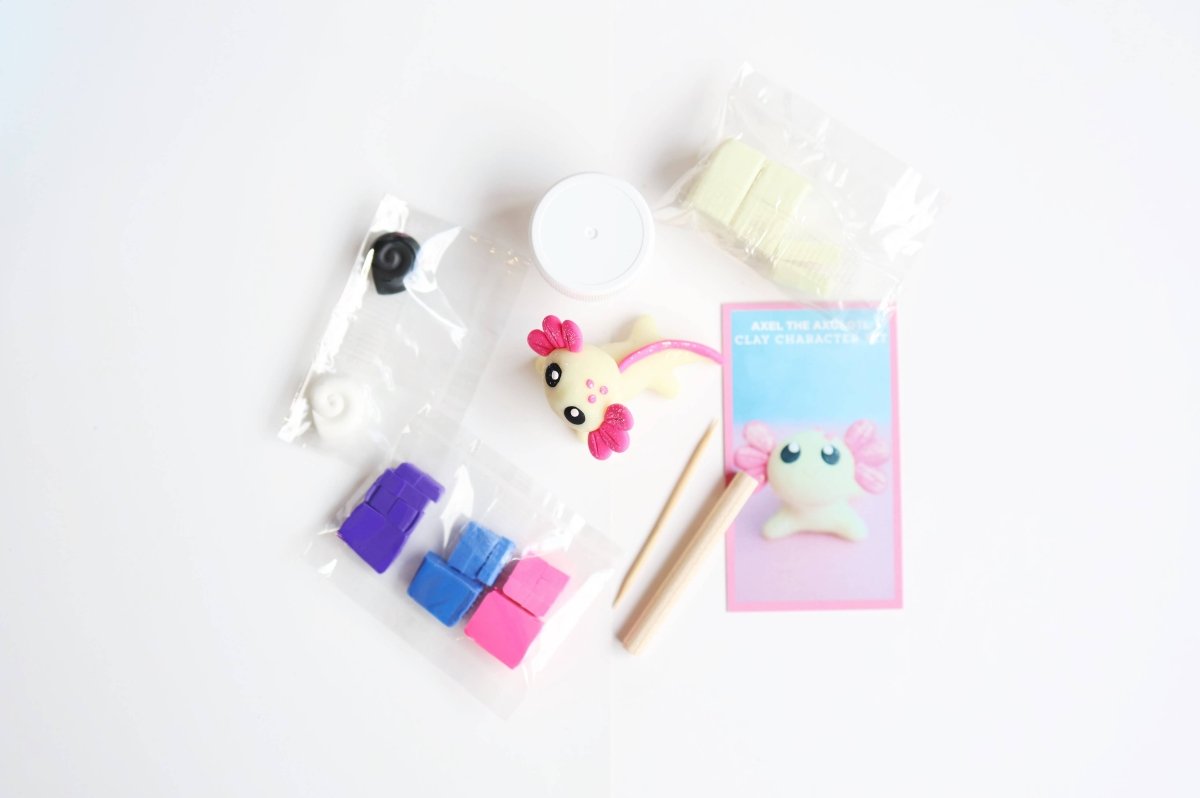 Axel the Axolotl DIY Polymer Clay Kit - The Merri Artist - merriartist.com