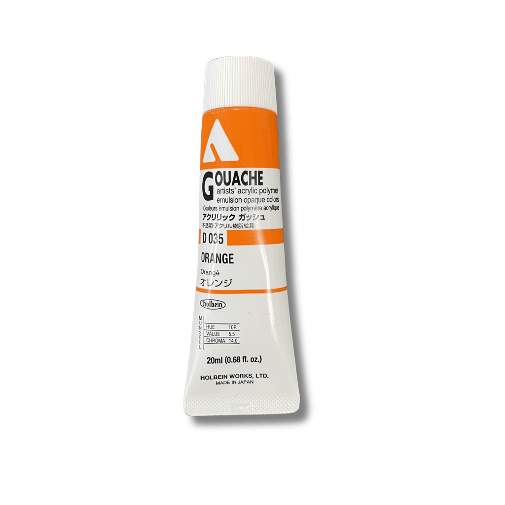 Bargain Basement - New & Unopened - Holbein Acrylic Gouache Orange - The Merri Artist - merriartist.com