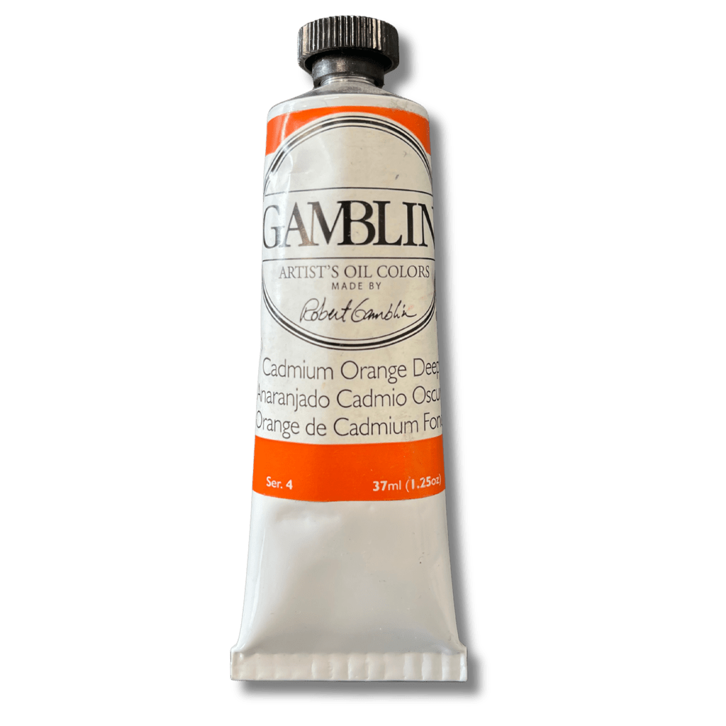 Bargain Basement - Old packaging - Gamblin Artist's Oil Colors Cadmium Orange Deep 37 ml - The Merri Artist - merriartist.com