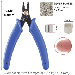 Beadsmith Crimp Forming Pliers (With 100 Crimp Tubes) - The Merri Artist - merriartist.com