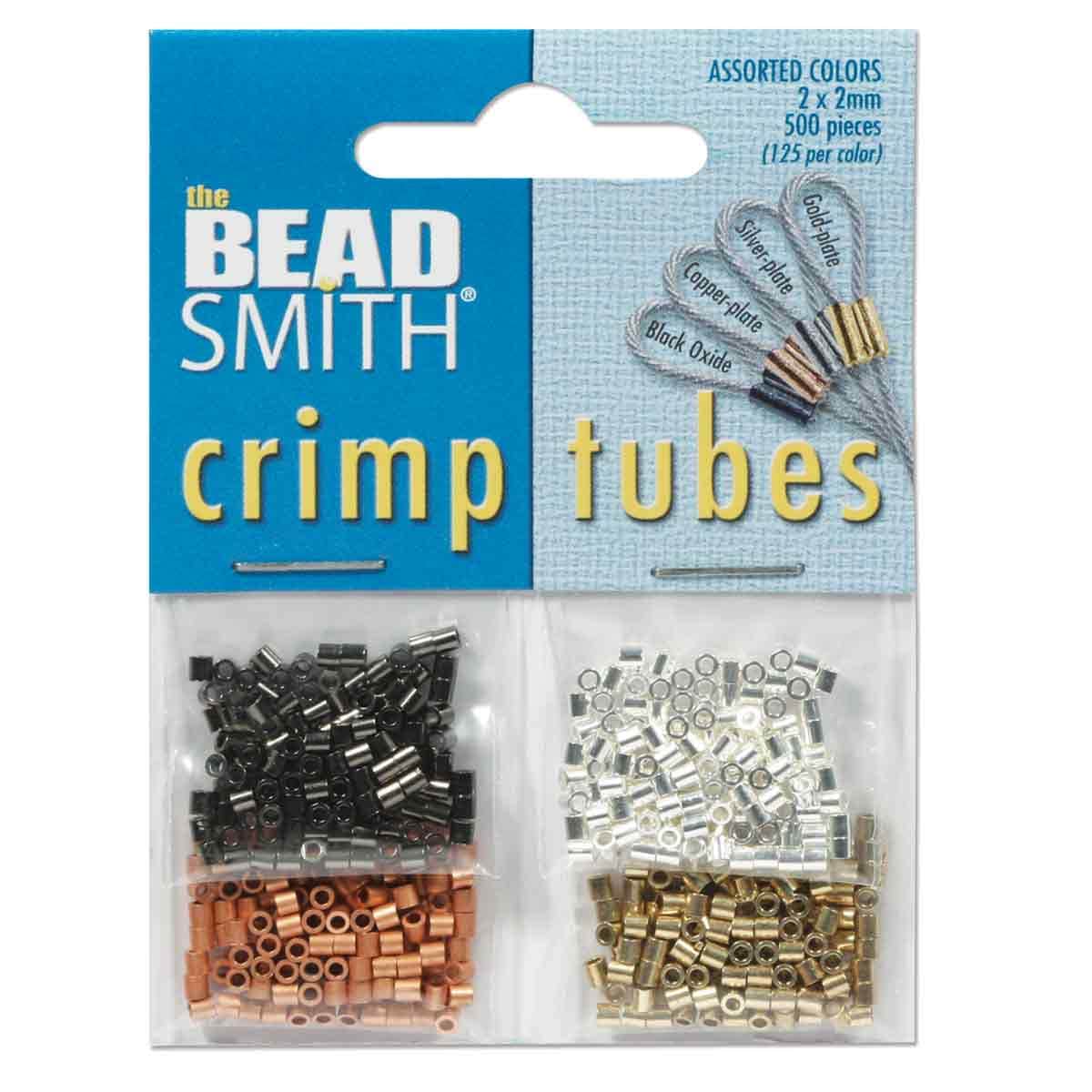 Beadsmith Crimp Tubes 2mm - 4 Color Assortment - Approx. 500 - The Merri Artist - merriartist.com