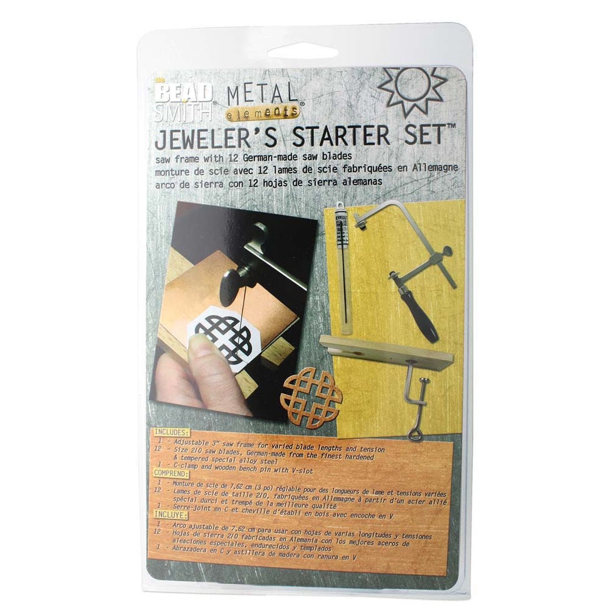 Beadsmith Jeweler Saw with Vise and German Blades - The Merri Artist - merriartist.com