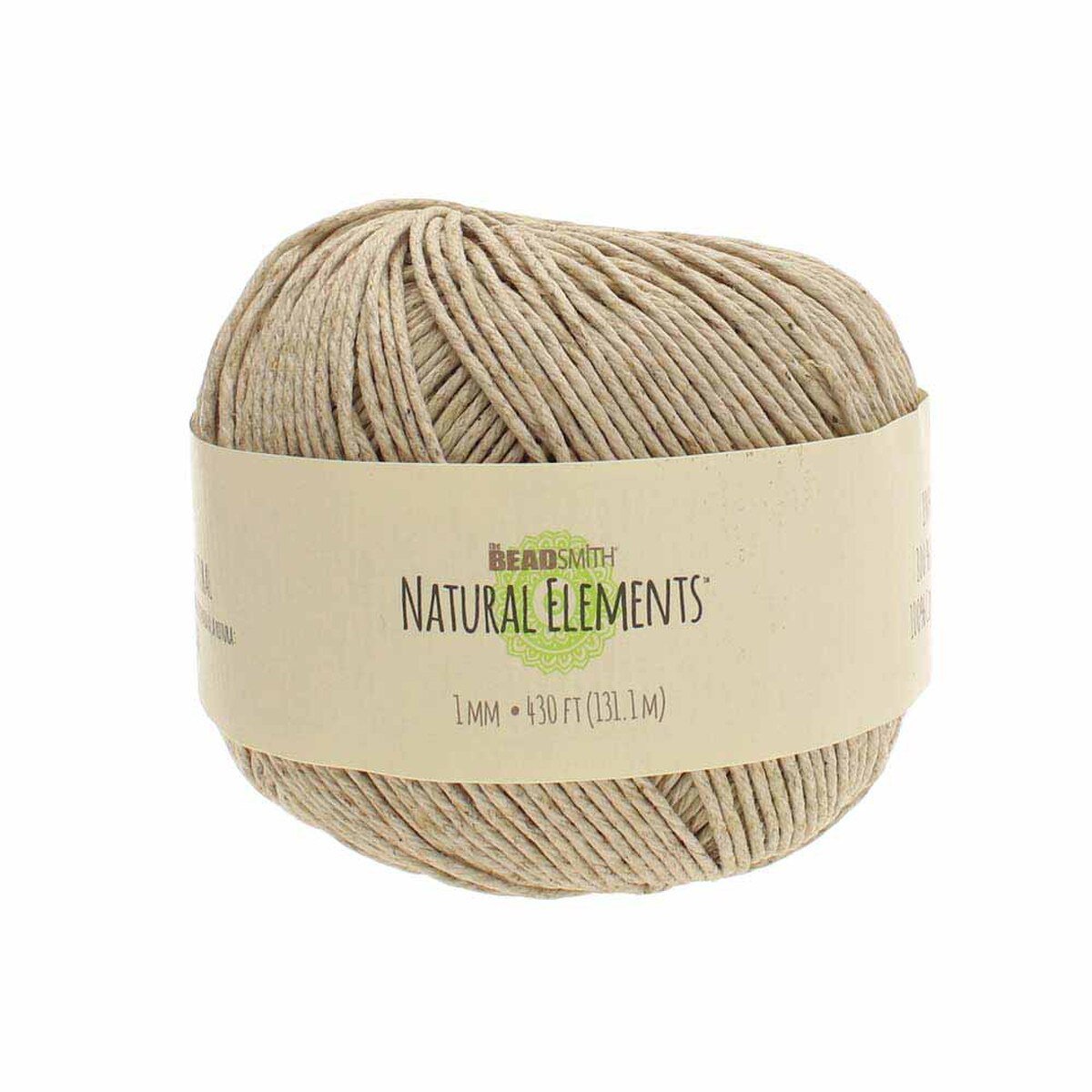 Beadsmith Natural Elements Hemp Cord - Natural, 1 mm, 20 lb. test, approx. 430 feet - The Merri Artist - merriartist.com