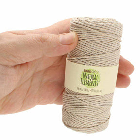 Beadsmith Natural Elements Hemp Cord - Natural, 2mm, 48 lb. test - approx. 197 feet - The Merri Artist - merriartist.com