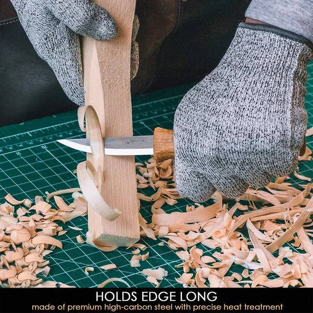BeaverCraft - C4s - Whittling Knife with Leather Sheath Craft Tool - The Merri Artist - merriartist.com