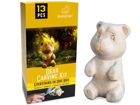 BeaverCraft - DIY05 - Bear Carving DIY Craft Kit - The Merri Artist - merriartist.com
