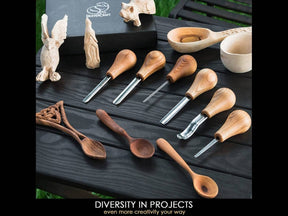 BeaverCraft - SC05 - Woodcarving Set With Palm Chisels - The Merri Artist - merriartist.com