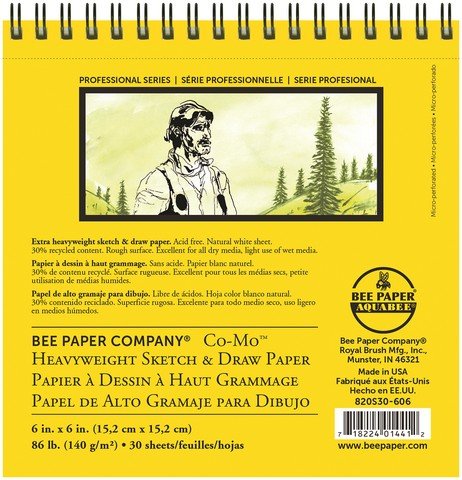 Bee Paper Co - Mo Heavyweight Sketch Paper Pad - 6X6 - The Merri Artist - merriartist.com