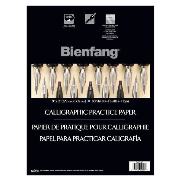 Bienfang Calligraphic Practice Pad 9x12 inch 50 Sheets - The Merri Artist - merriartist.com