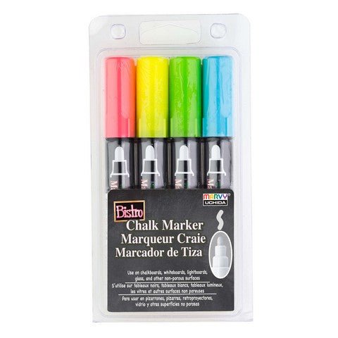 Bistro Chalk Marker Fluorescent Set A - The Merri Artist - merriartist.com