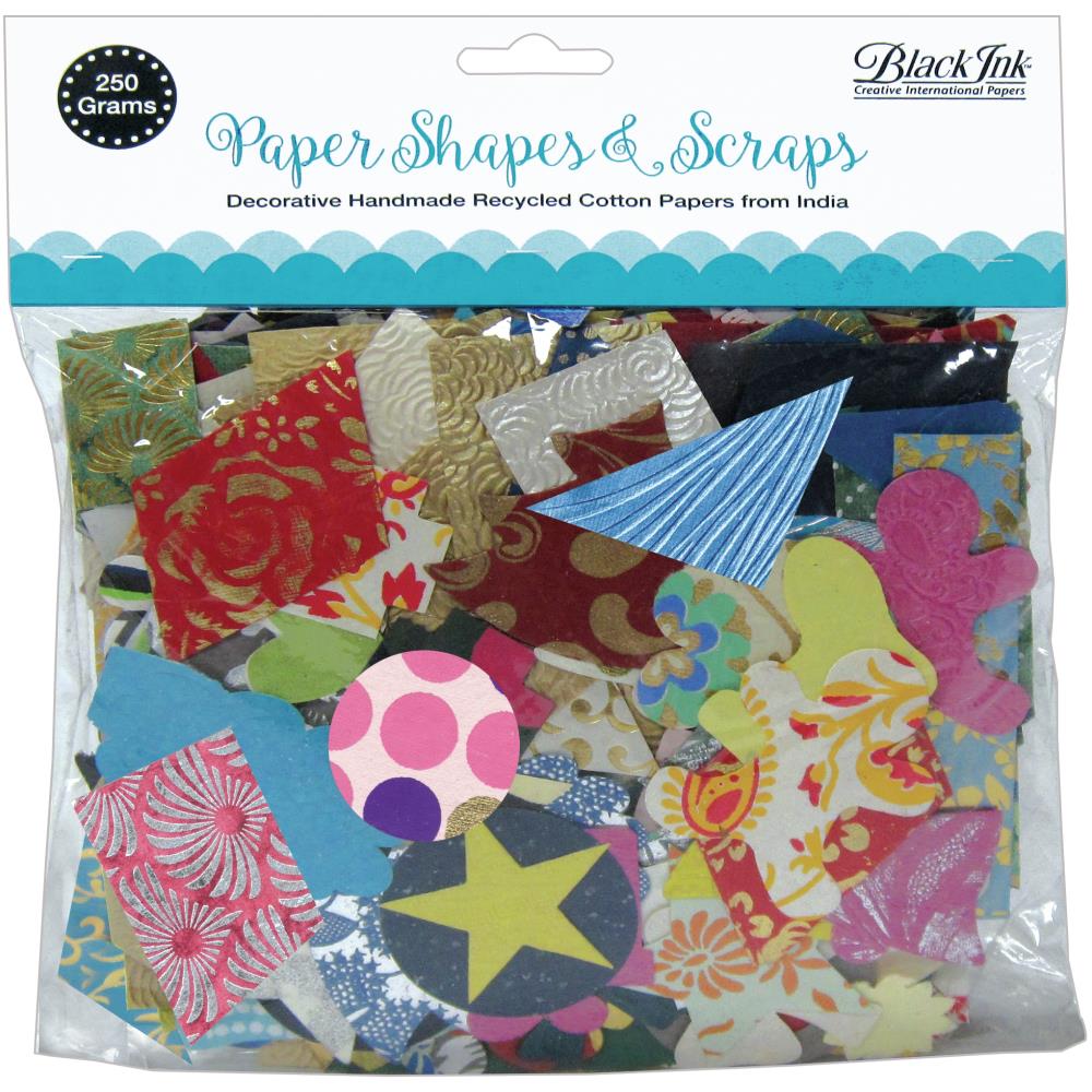 Black Ink Paper Shapes & Scraps - 250 grams - The Merri Artist - merriartist.com
