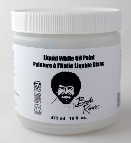 Bob Ross Liquid White - 473ml Jar - The Merri Artist - merriartist.com