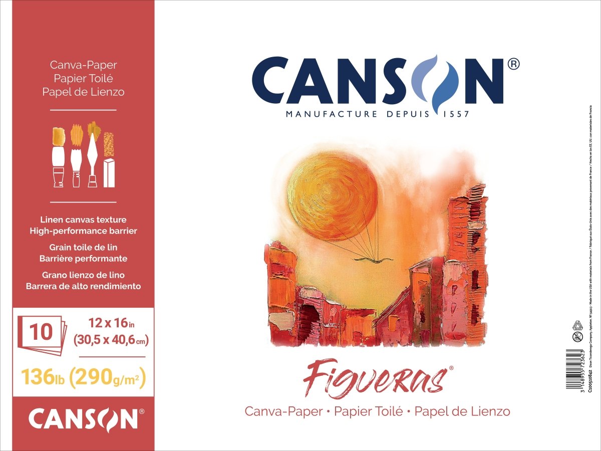 Canson Artist Series Canva - Paper Pad - 10 Sheets 12X16 - The Merri Artist - merriartist.com