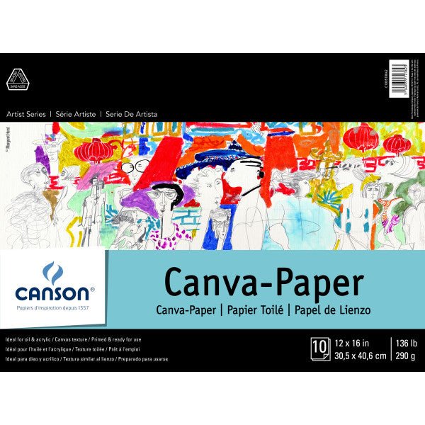 Canson Artist Series Canva - Paper Pad - 10 Sheets 12X16 - The Merri Artist - merriartist.com