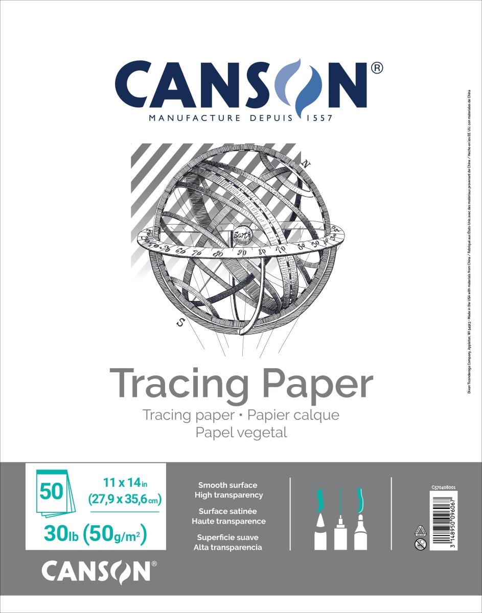 Canson Artist Series Tracing Pad 30 lb - 50 Sheets 11X14 - The Merri Artist - merriartist.com