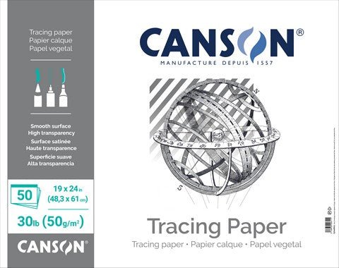 Canson Artist Series Tracing Pad 30 lb - 50 Sheets 19X24 - The Merri Artist - merriartist.com