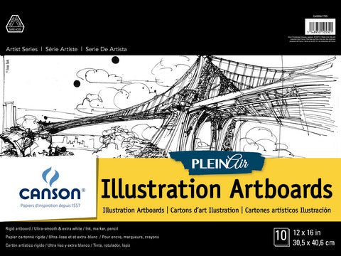 Canson Plein Air Illustration Art Board Pad 12"x16" - 10 Boards - The Merri Artist - merriartist.com