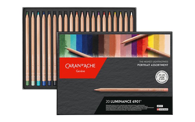 Caran d'Ache Luminance 6901 Colored Pencil - set of 20 - The Merri Artist - merriartist.com