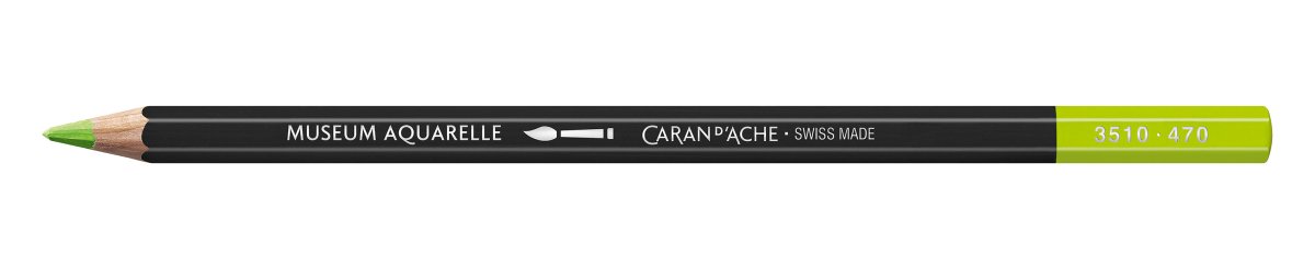 Caran d'Ache Museum Aquarelle Pencil - 470 Spring Green - The Merri Artist - merriartist.com