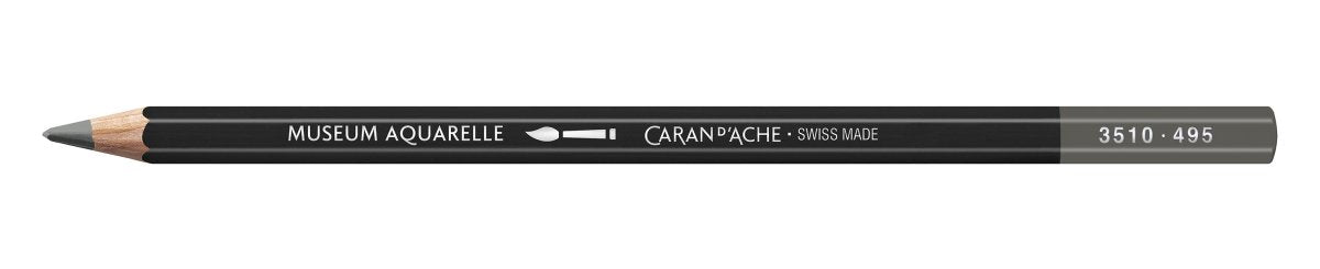 Caran d'Ache Museum Aquarelle Pencil - 495 Slate Grey - The Merri Artist - merriartist.com