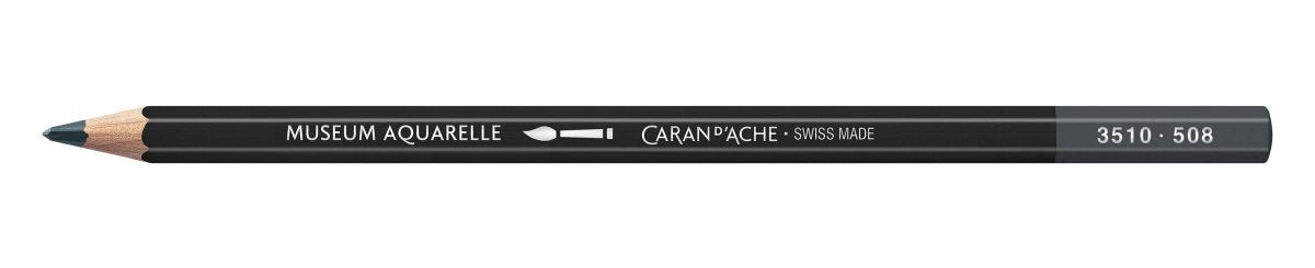 Caran d'Ache Museum Aquarelle Pencil - 508 Paynes Grey - The Merri Artist - merriartist.com