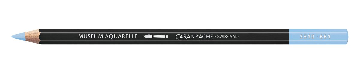 Caran d'Ache Museum Aquarelle Pencil - 661 Light Cobalt Blue - The Merri Artist - merriartist.com