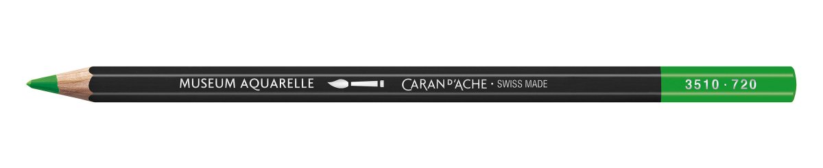 Caran d'Ache Museum Aquarelle Pencil - 720 Bright Green - The Merri Artist - merriartist.com