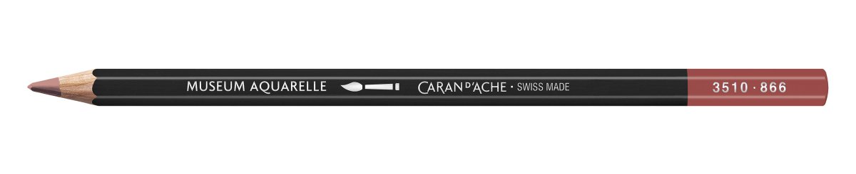 Caran d'Ache Museum Aquarelle Pencil - 866 Burnt Sienna 50% - The Merri Artist - merriartist.com